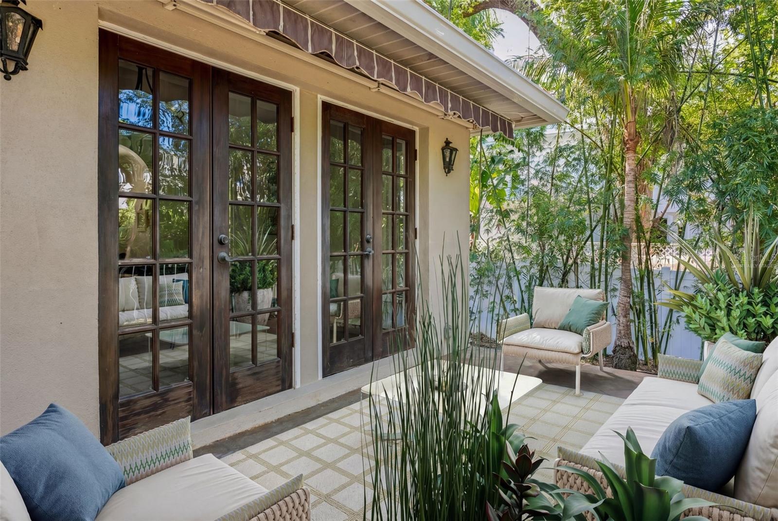 rear patio - virtually staged