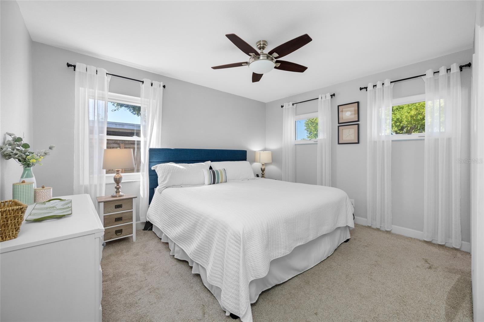 Primary Bedroom with ensuite updated bathroom featuring walk-in shower