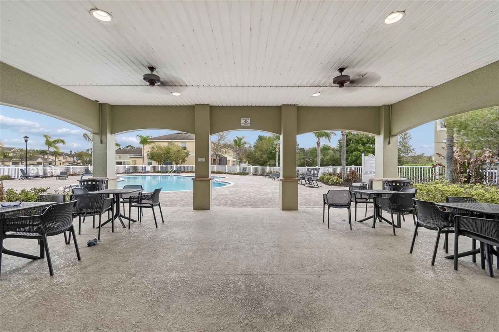 Hammocks amenities -- Pool area