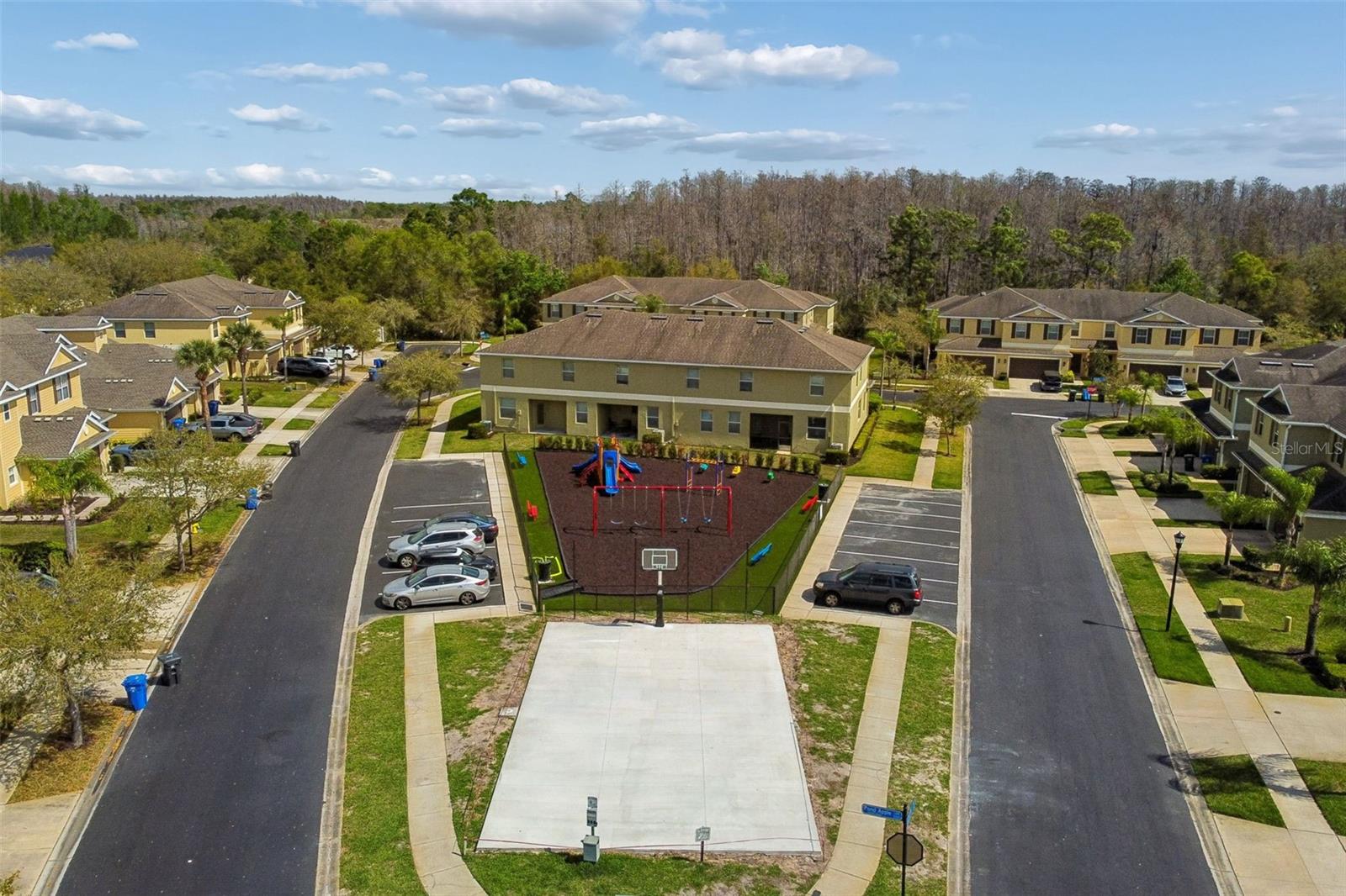 Aerial view of amenities
