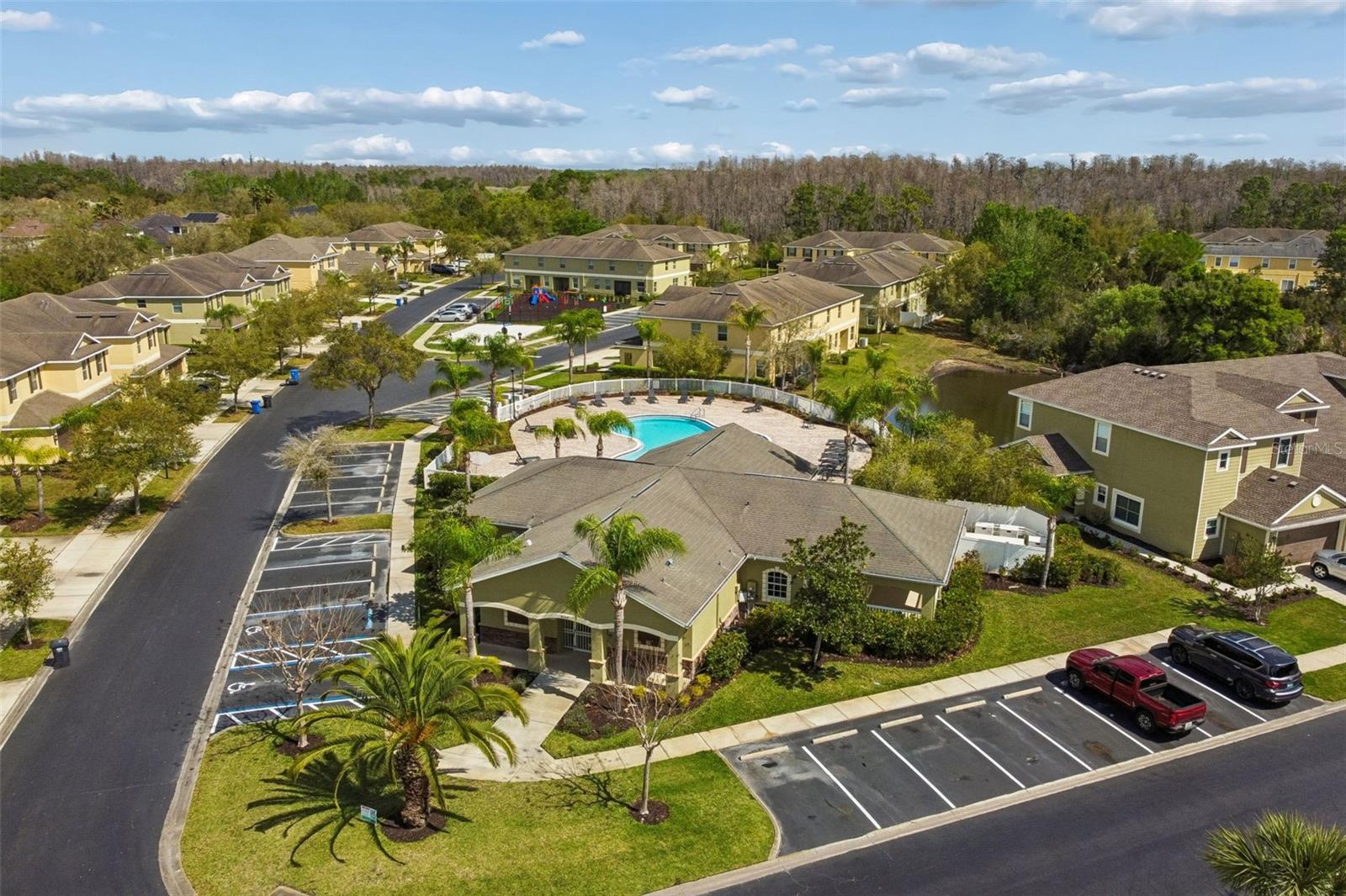 Aerial view of amenities