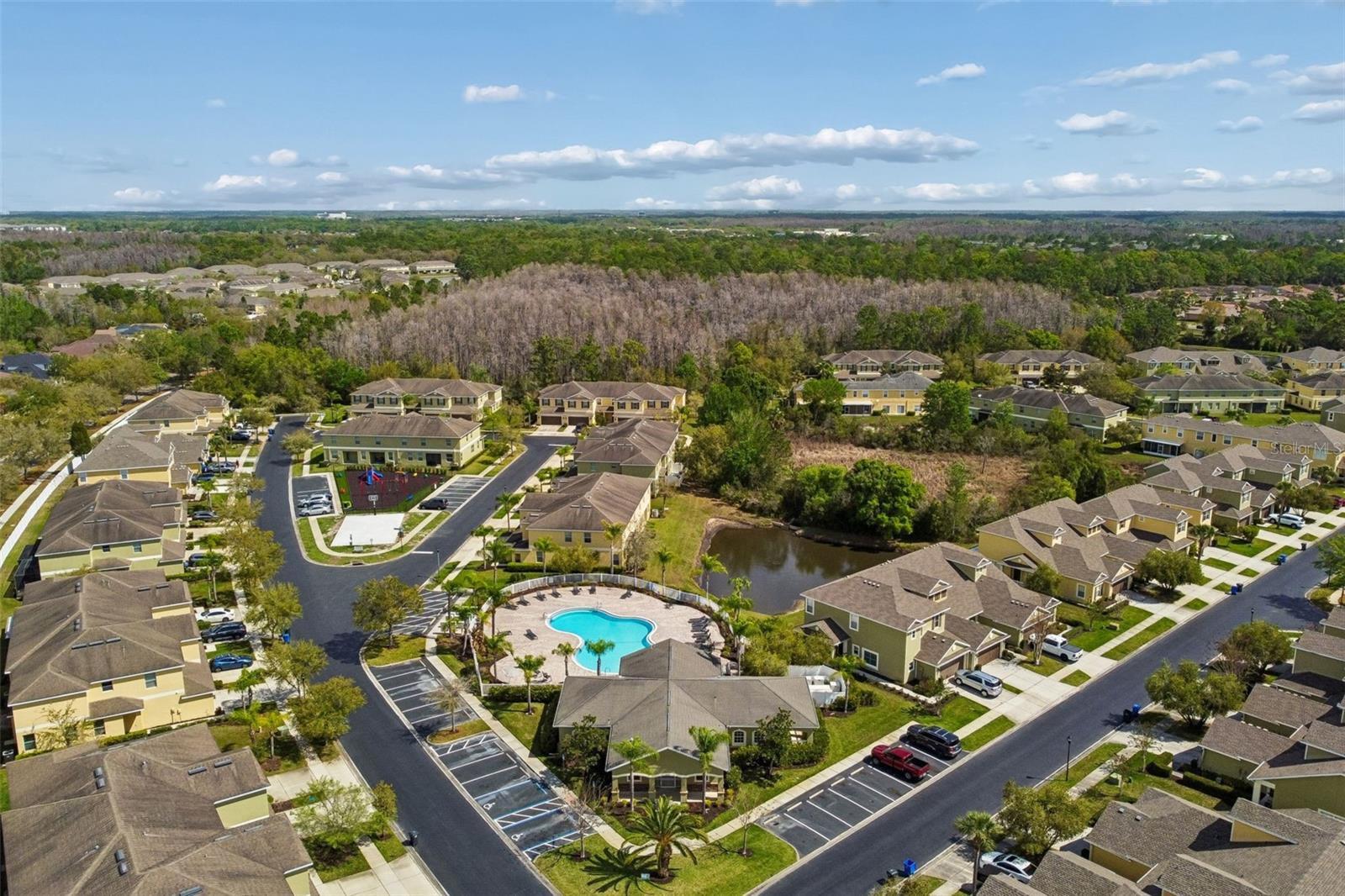 Aerial view of amenities