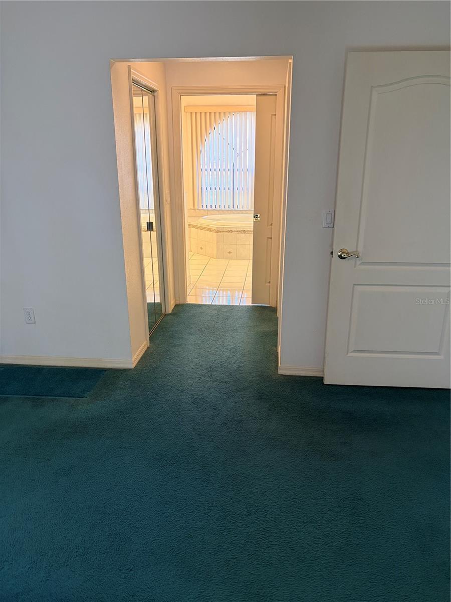 from master bedroom to master bath