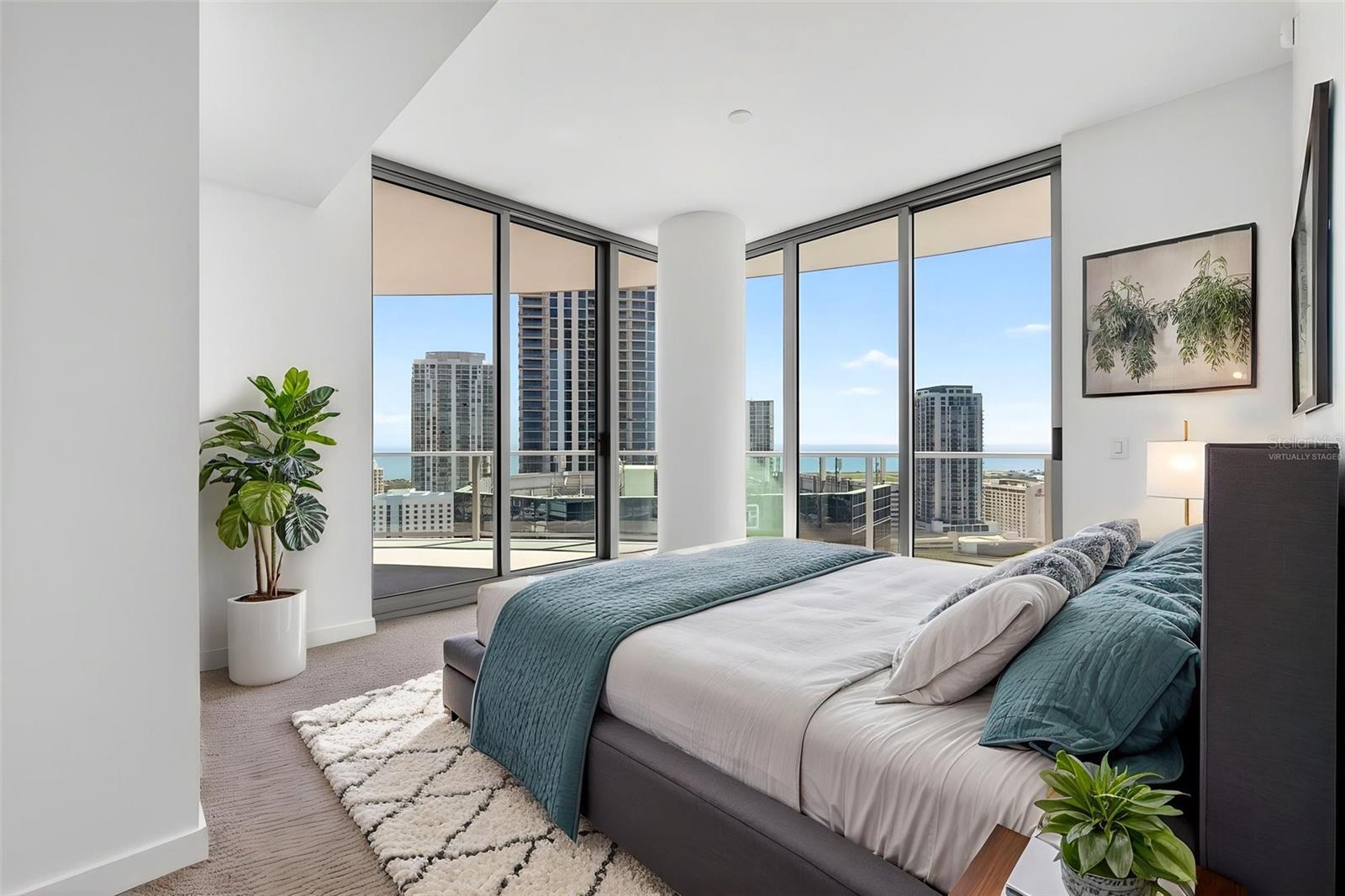 Virtually Staged Primary Bedroom from different angle