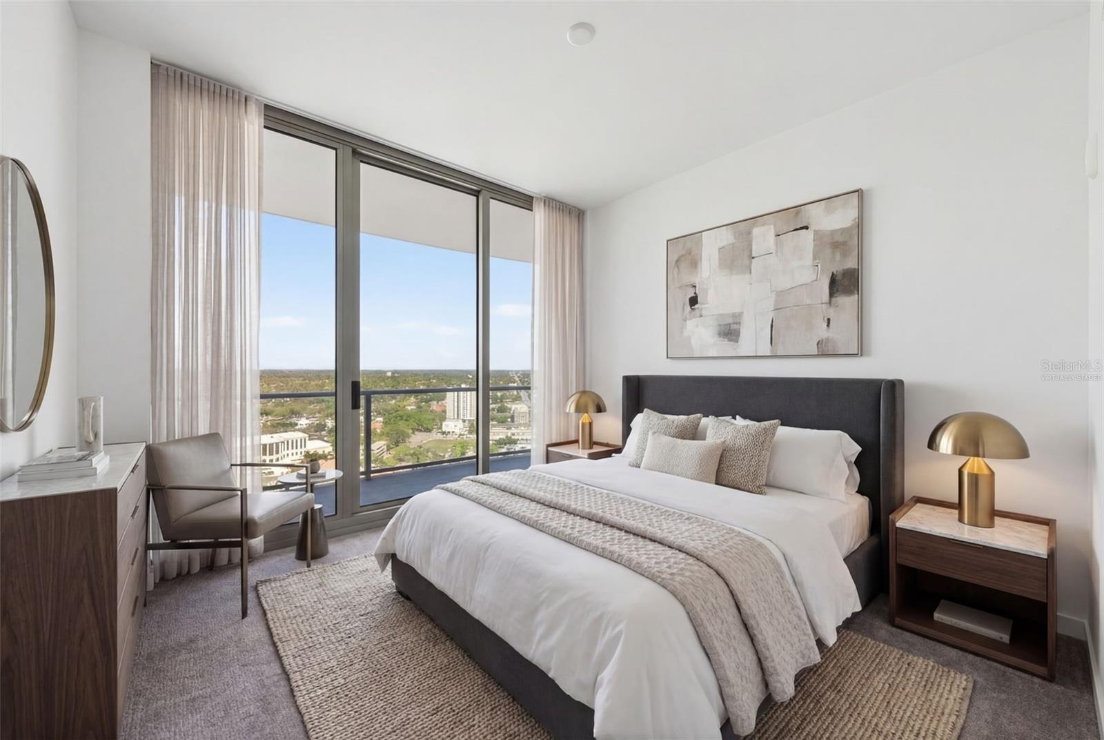 Virtually Staged Guest Bedroom #2 shown as an office instead of bedroom.