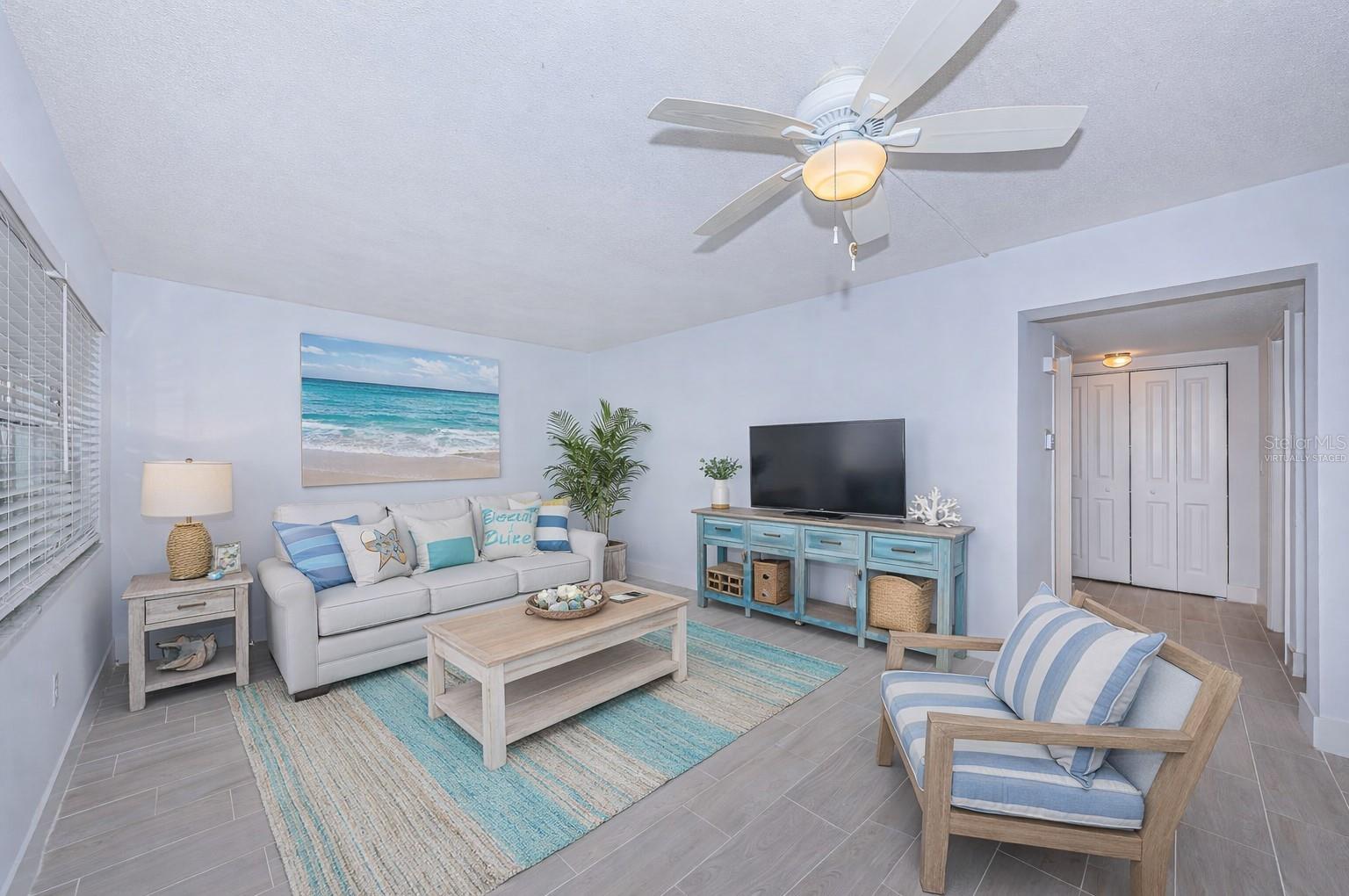 Virtually staged Living room