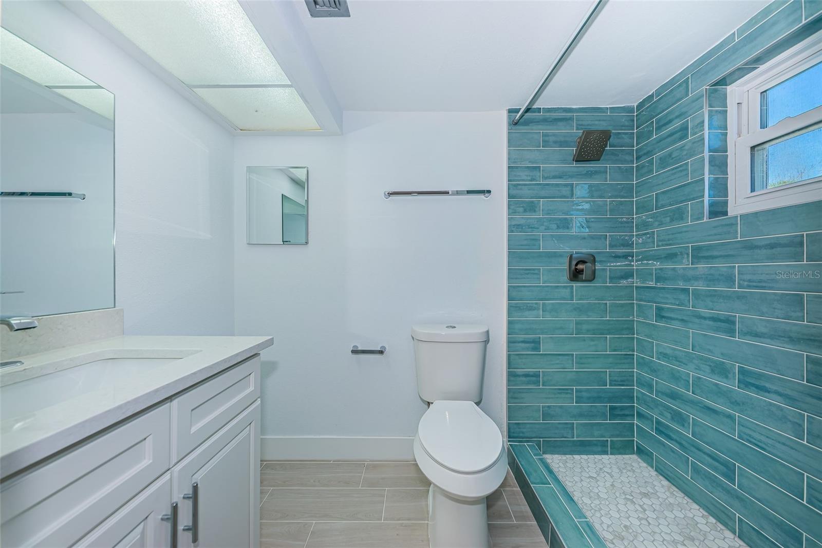 Primary bathroom with walk-in shower