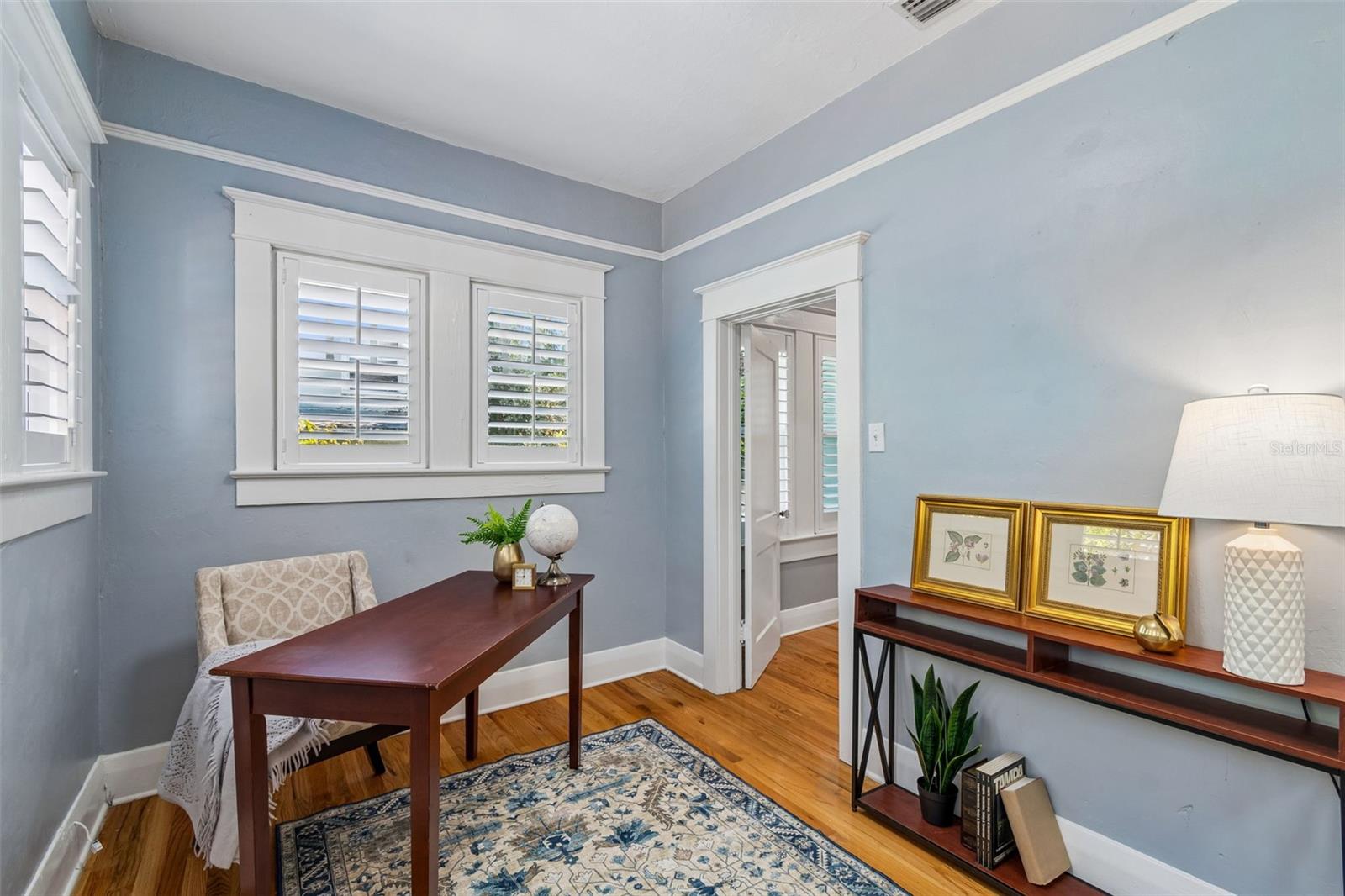 3rd bedroom is currently staged as an office...