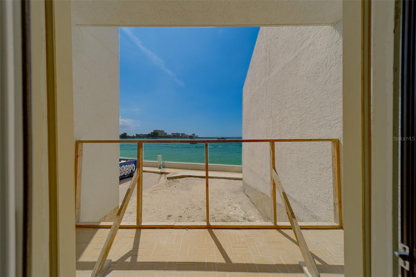 Private Balcony-being completed with glass rail & and new grass