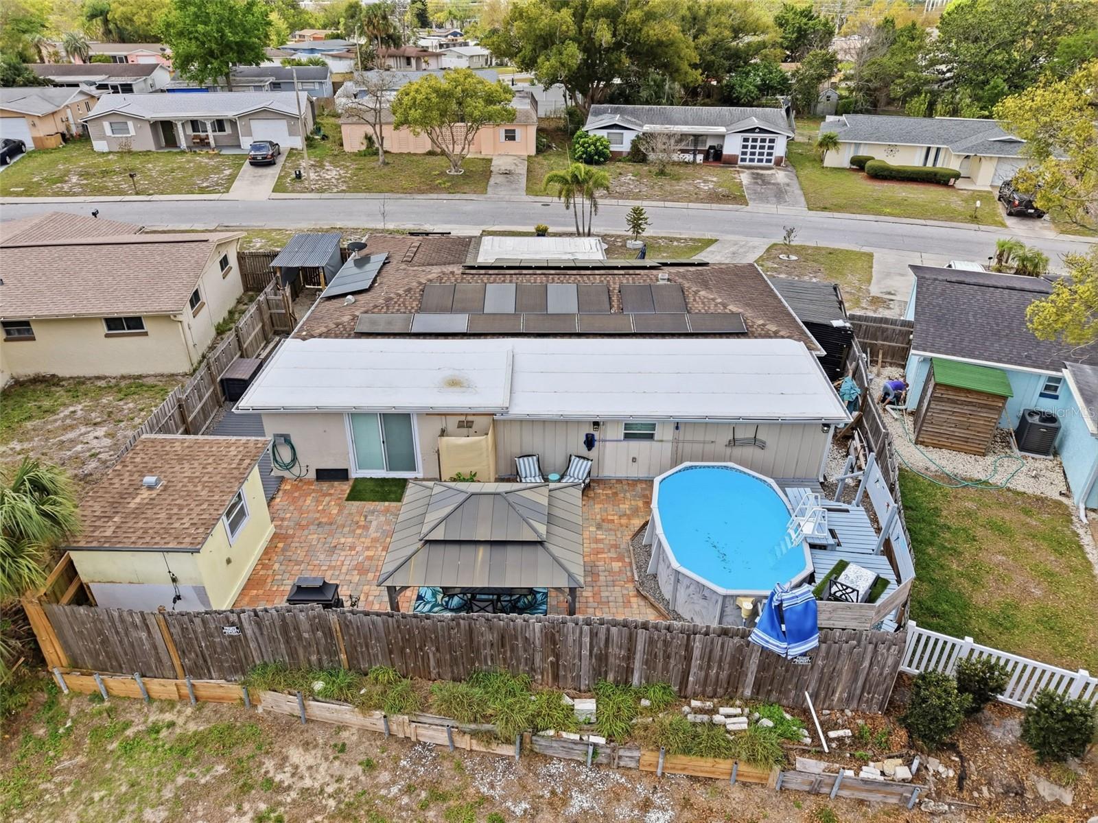 OVER HEAD DRONE SHOT OF PROPERTY