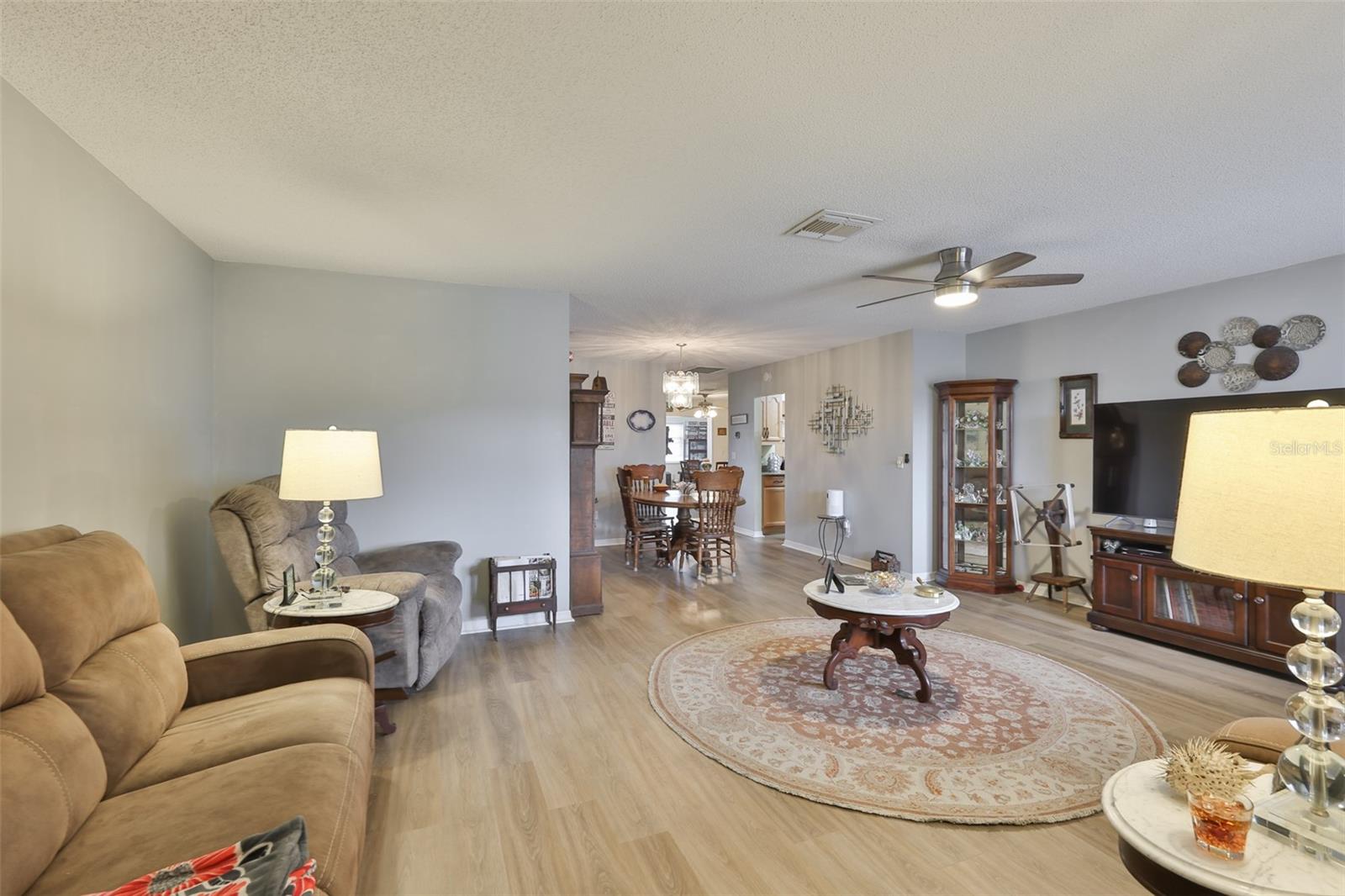 Entrance, Front Living & Dining Room Beautiful LVT Plank Flooring