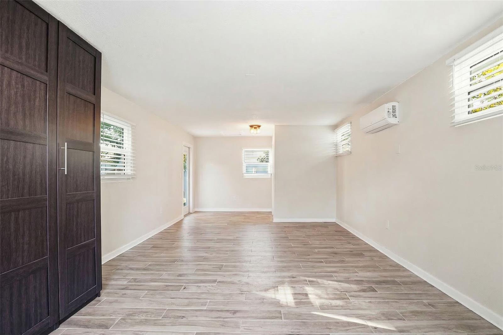 ADU unit with a closet and sep. full bathroom with a shower