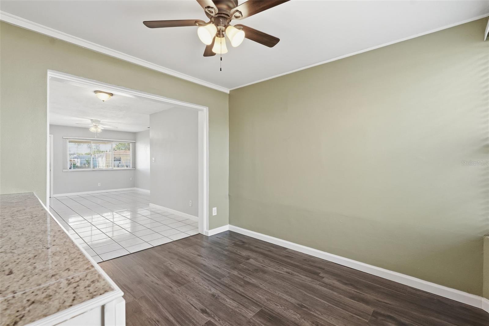 This could be an office, kids playroom, workout room or a few changes could make this a third bedroom.