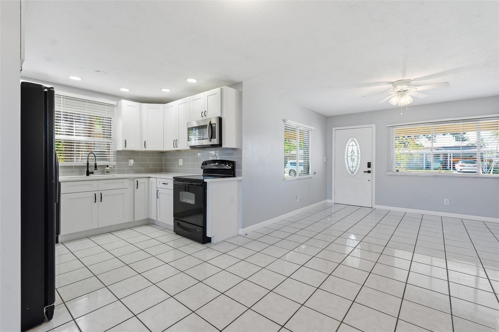 Open Living/Dining/ Kitchen.  Great for families or entertaining