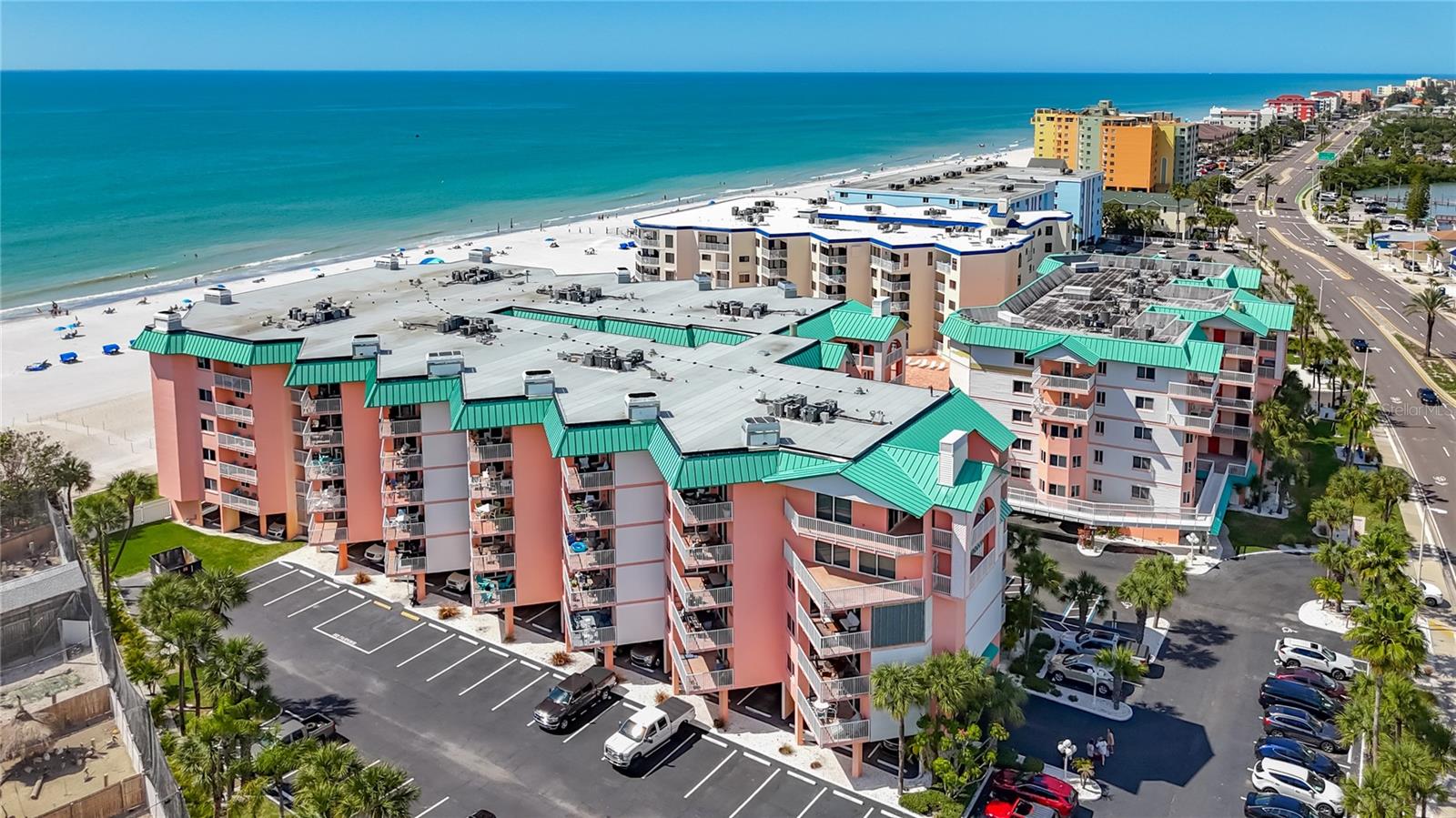 Aerial of Beach Cottage and Gulf of America