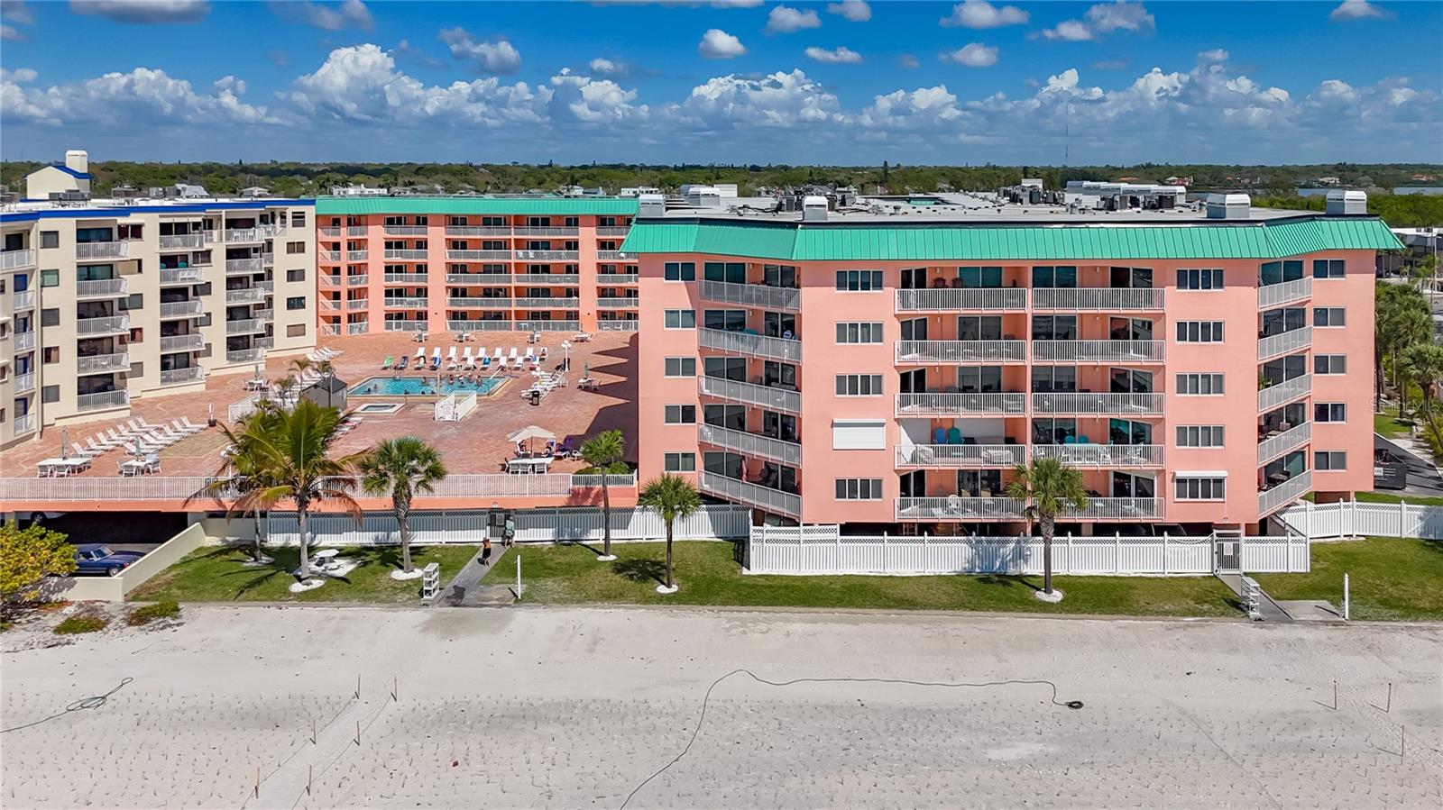 Aerial of Indian Shores Beach at Beach Cottages 1!!!