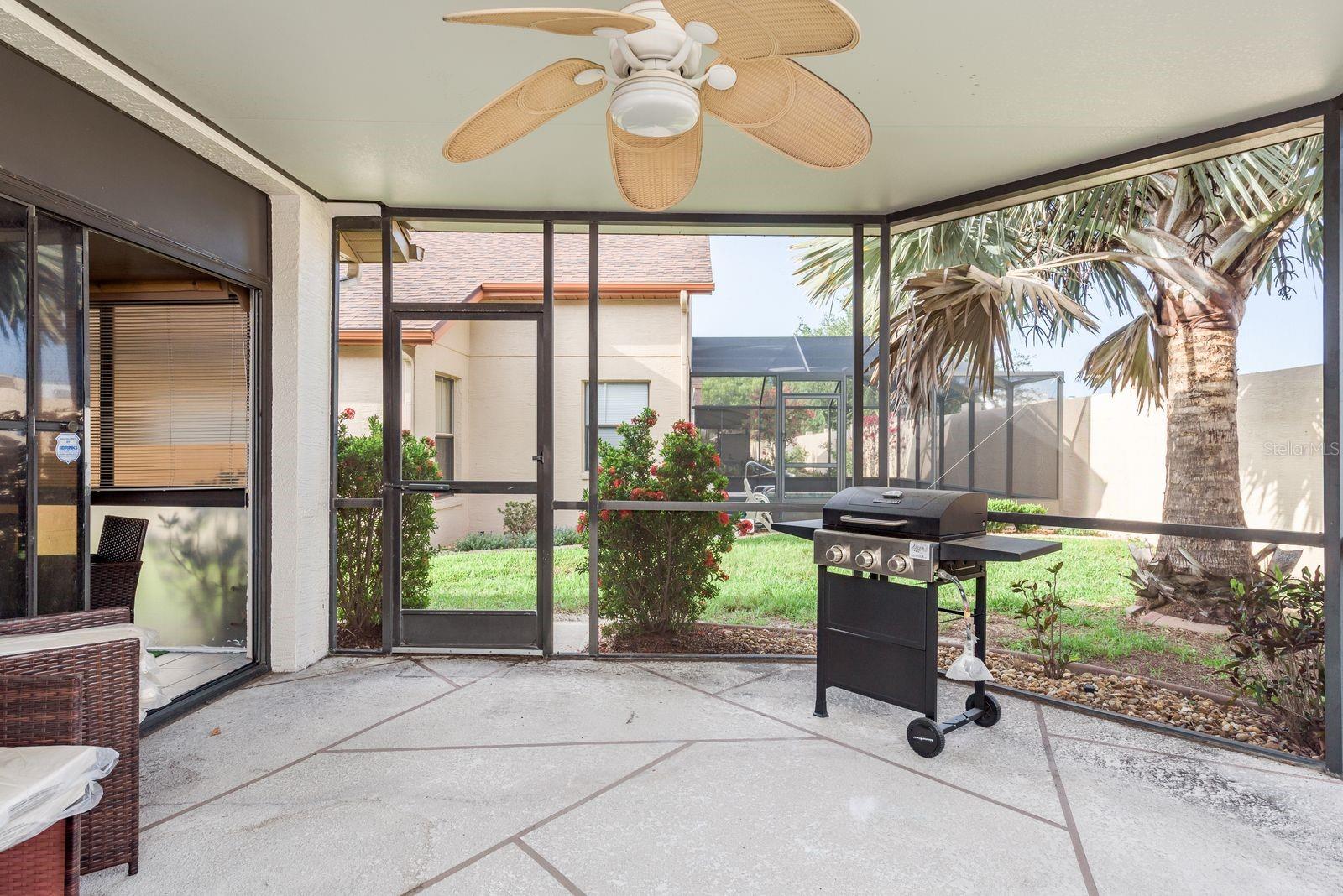 Screened in, covered patio
