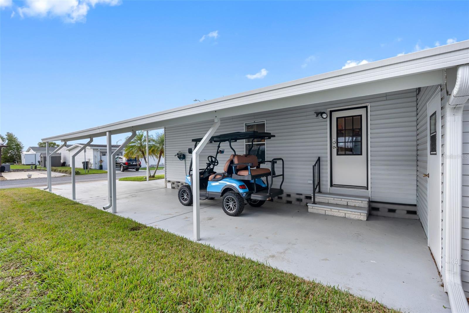 Carport and side door main entrance