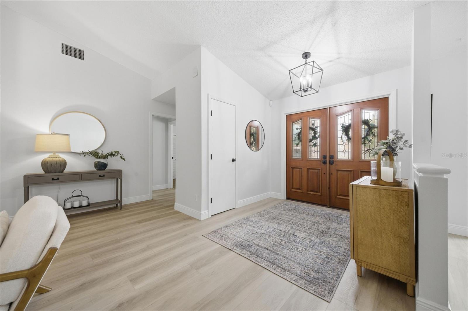Open foyer leads into living space