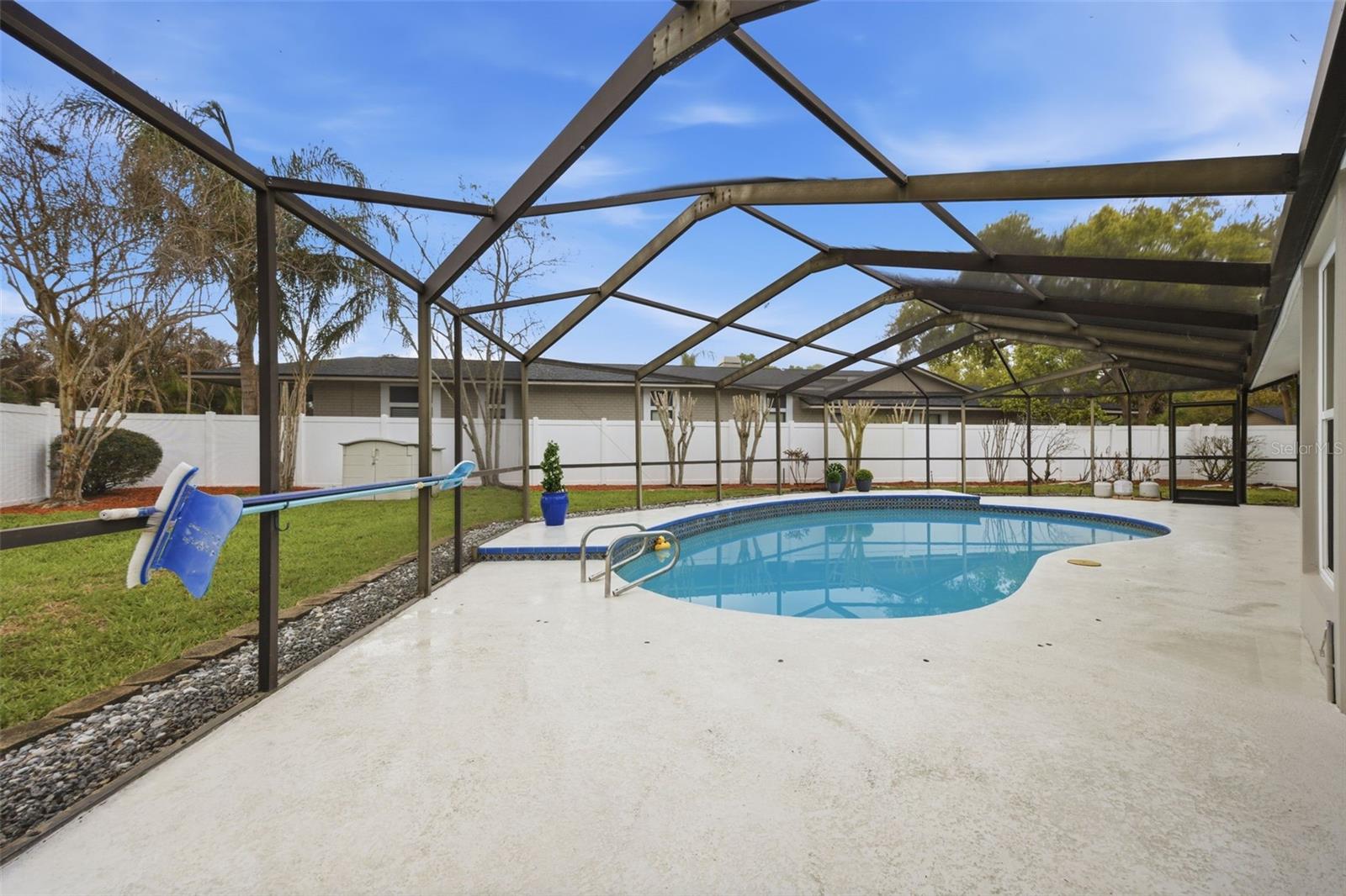 Large pool deck was recently resurfaced