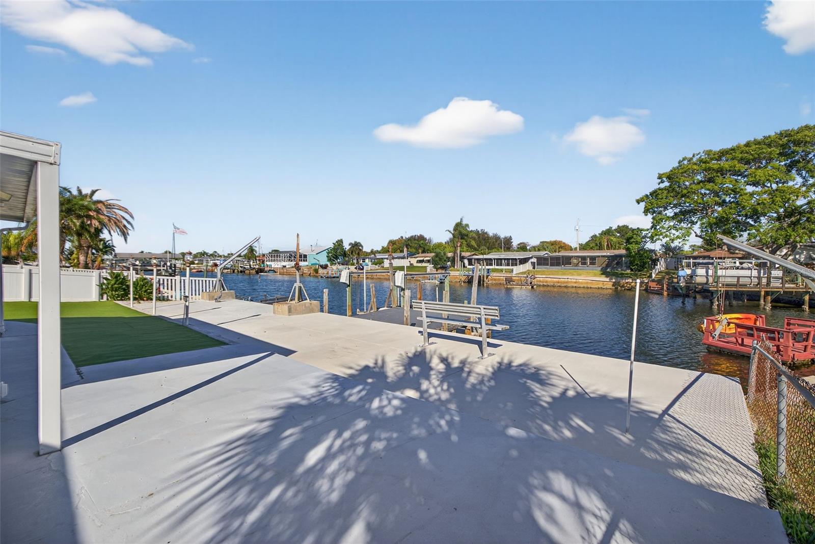 Wide canal ideal for boating and fishing