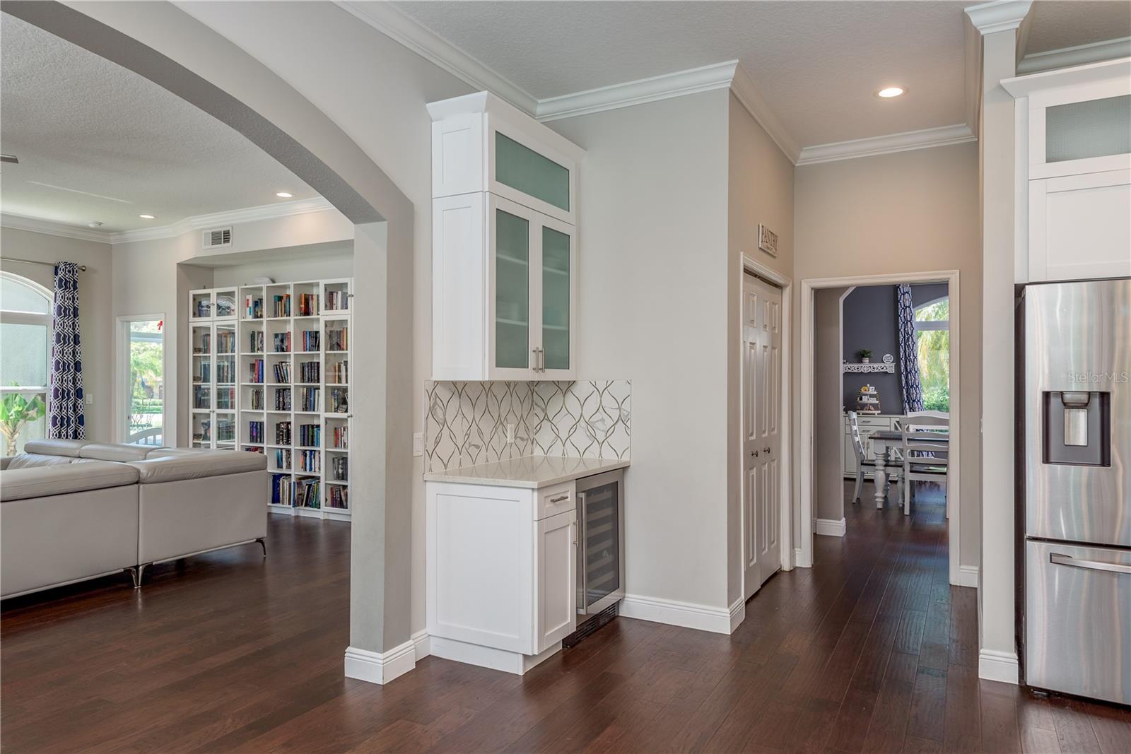 Pantry and wine cooler area