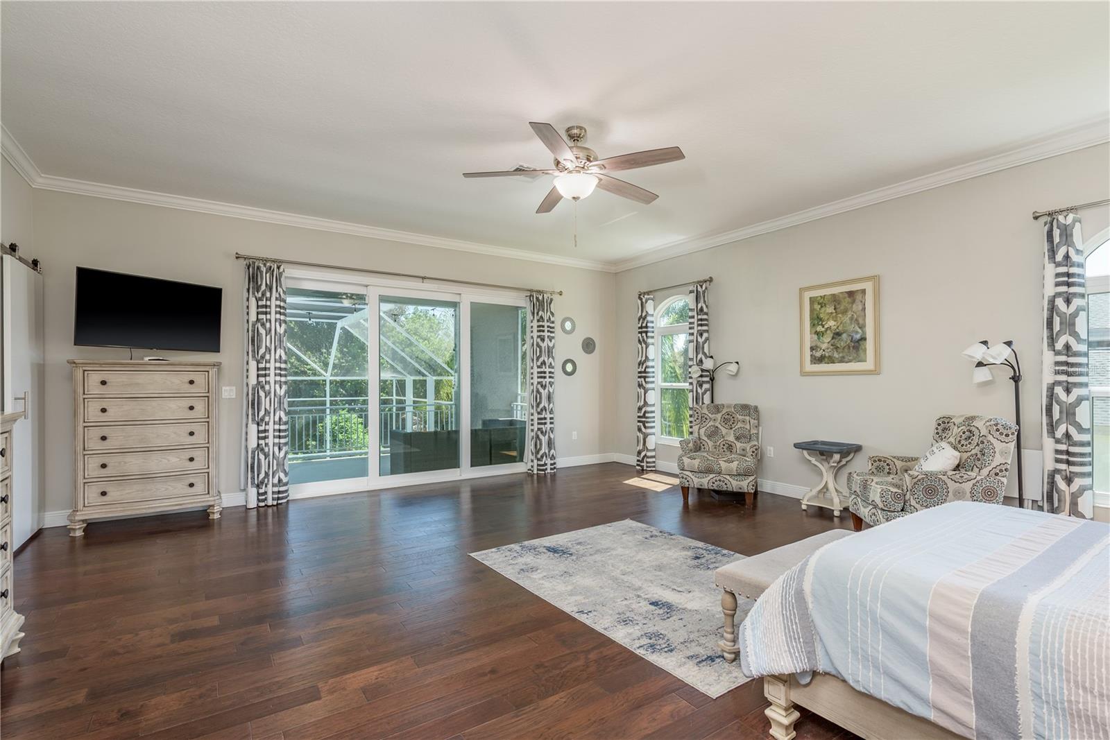 Primary Suite with upper balcony access