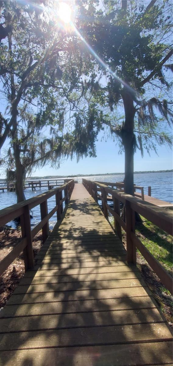 Dock to boat slips in President's Landing