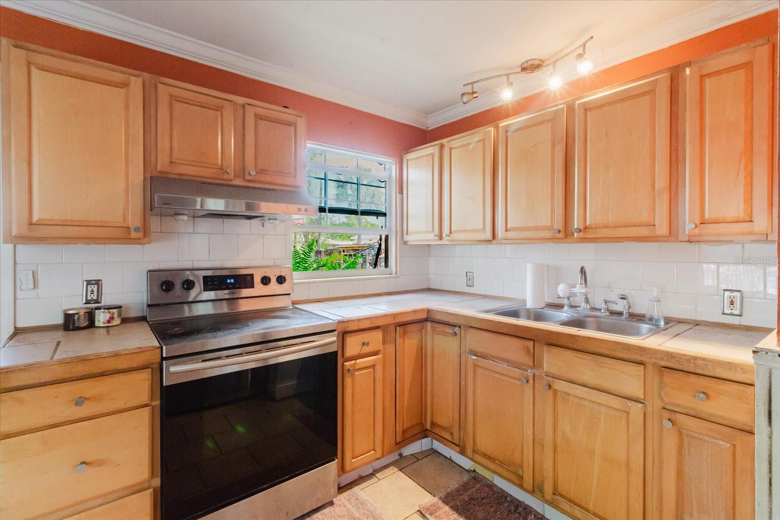 Kitchen Overlooks The Back Yard