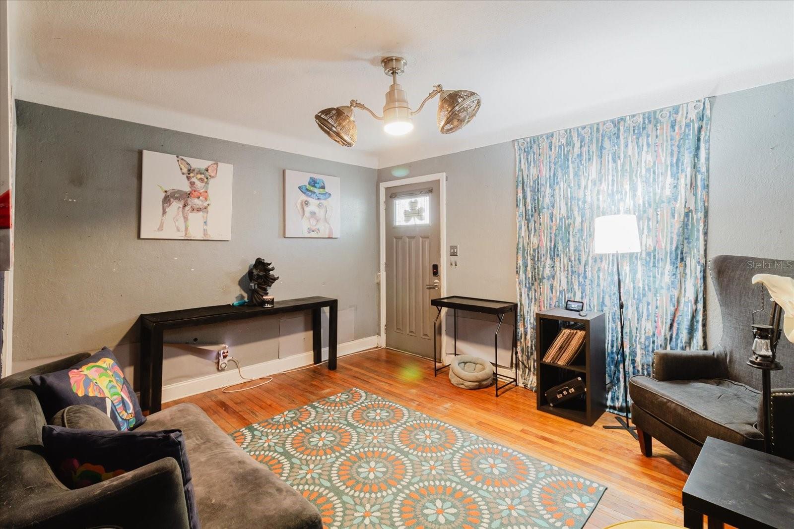 Living Room With View of Front Door
