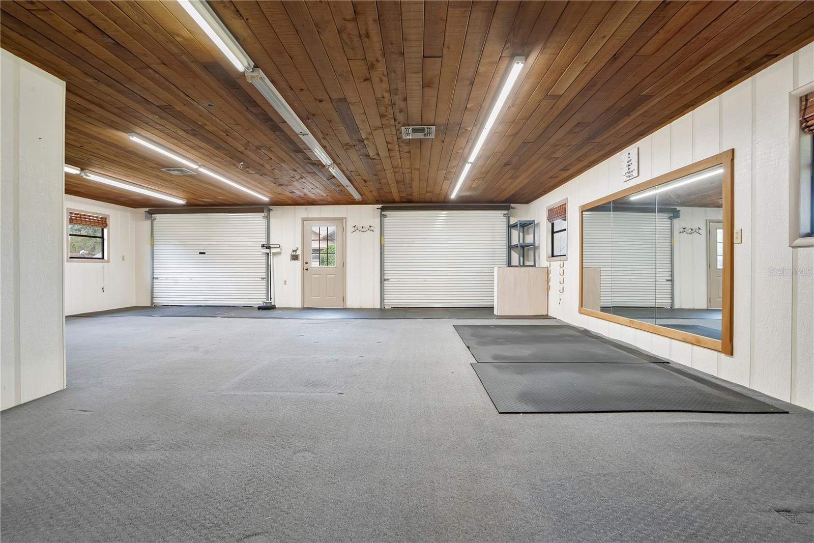 Interior of detached garage/workshop