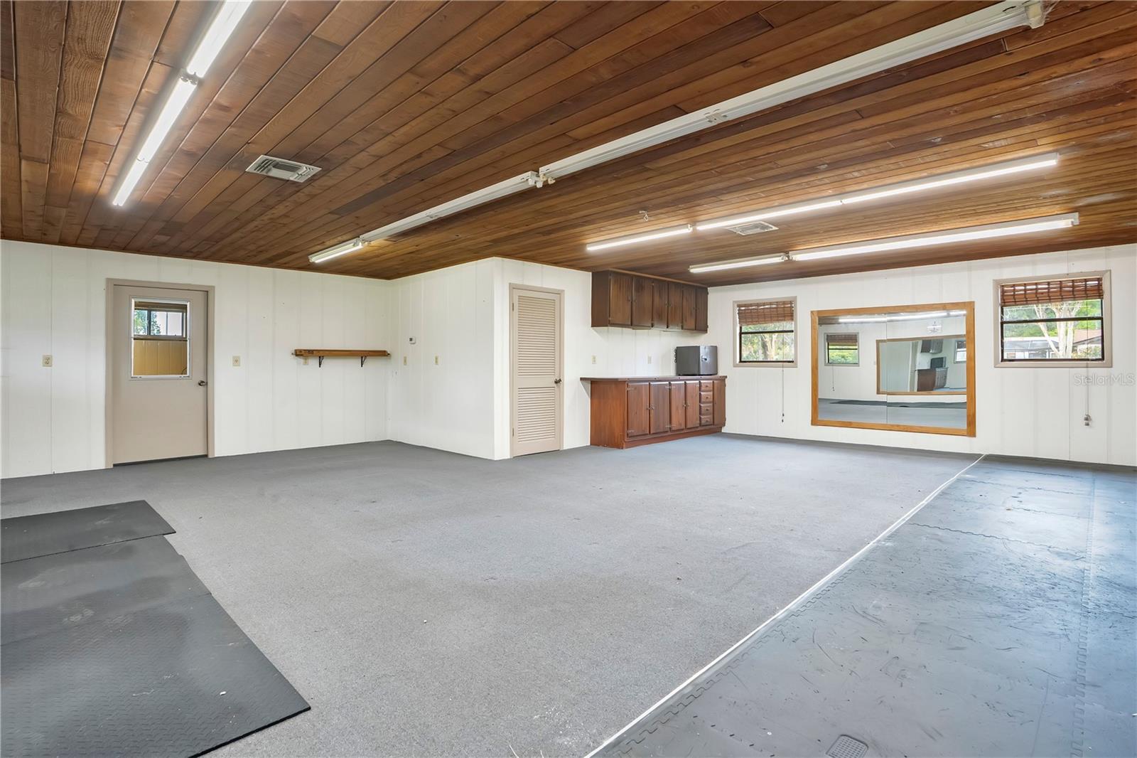 Interior of detached garage/workshop