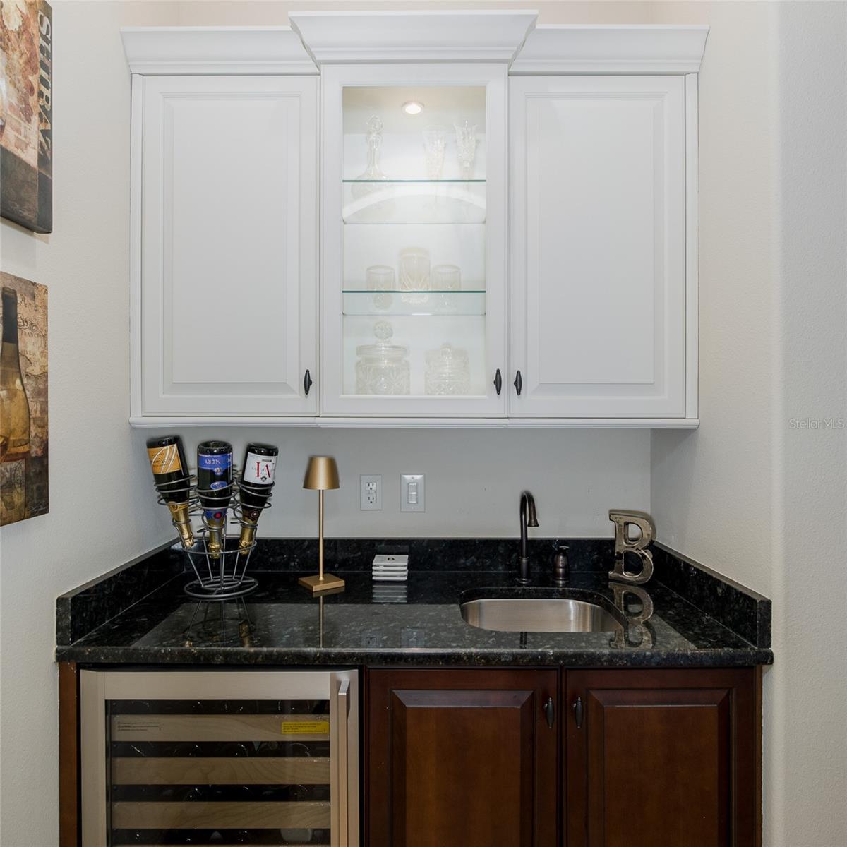 Wet Bar in Butler Pantry w/Wine Fridge