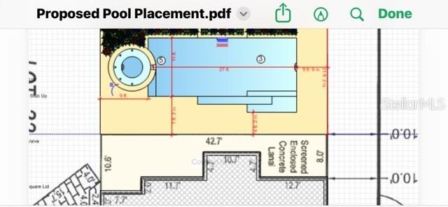 Proposed pool backyard diagram