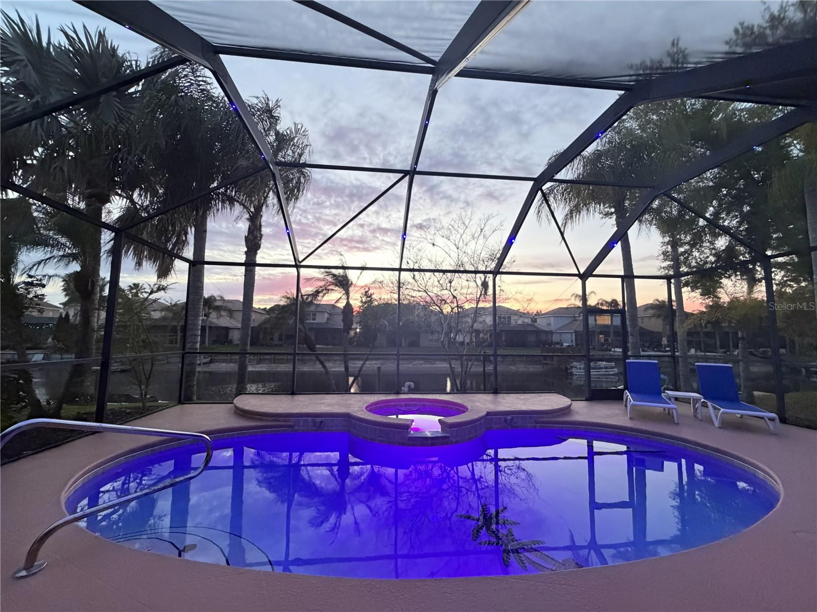 Late afternoon setting actual photo