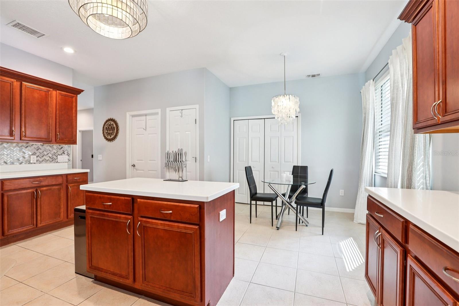 Small kitchen island for extra counter and storage space