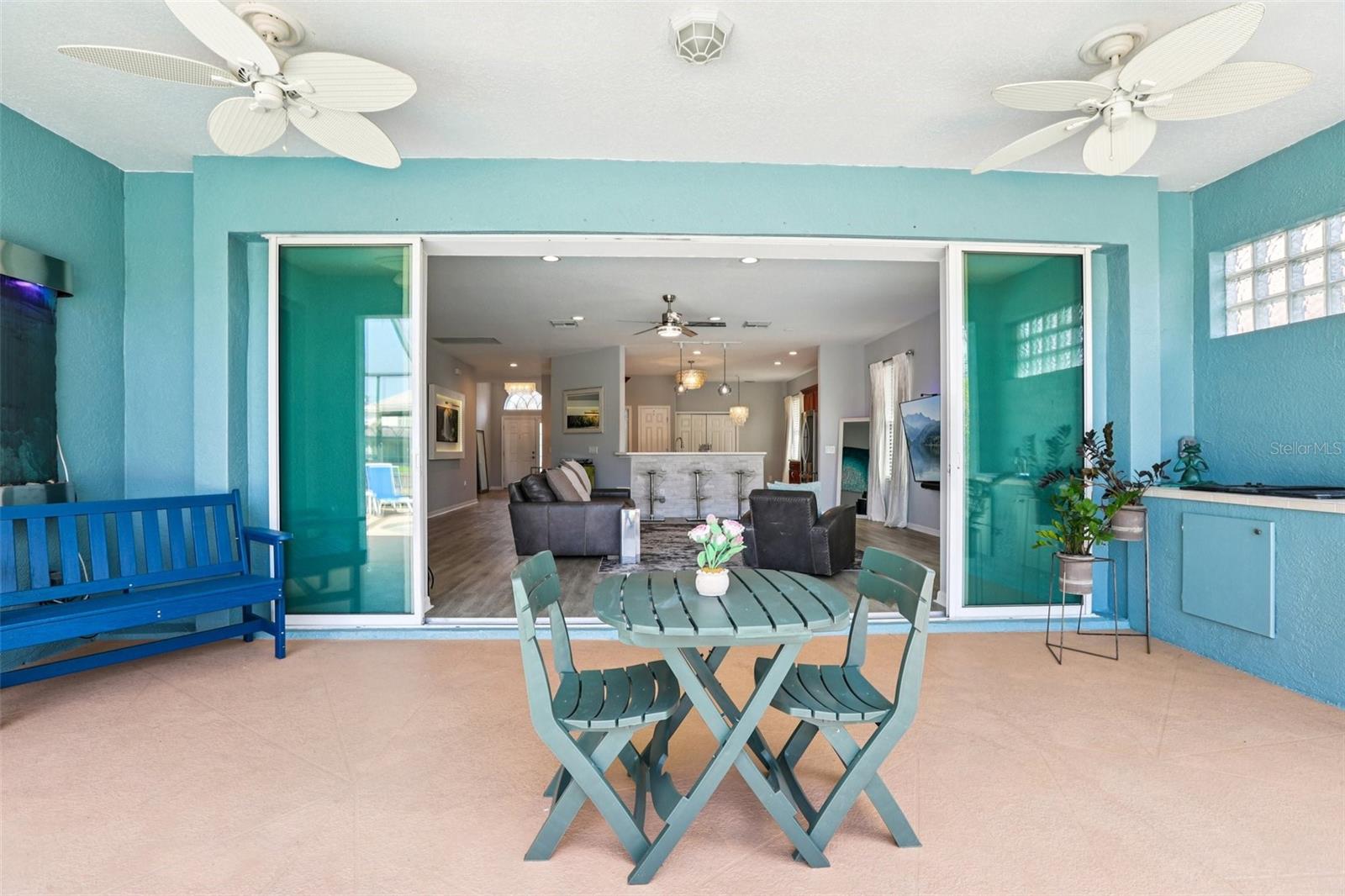 Lovely covered patio area