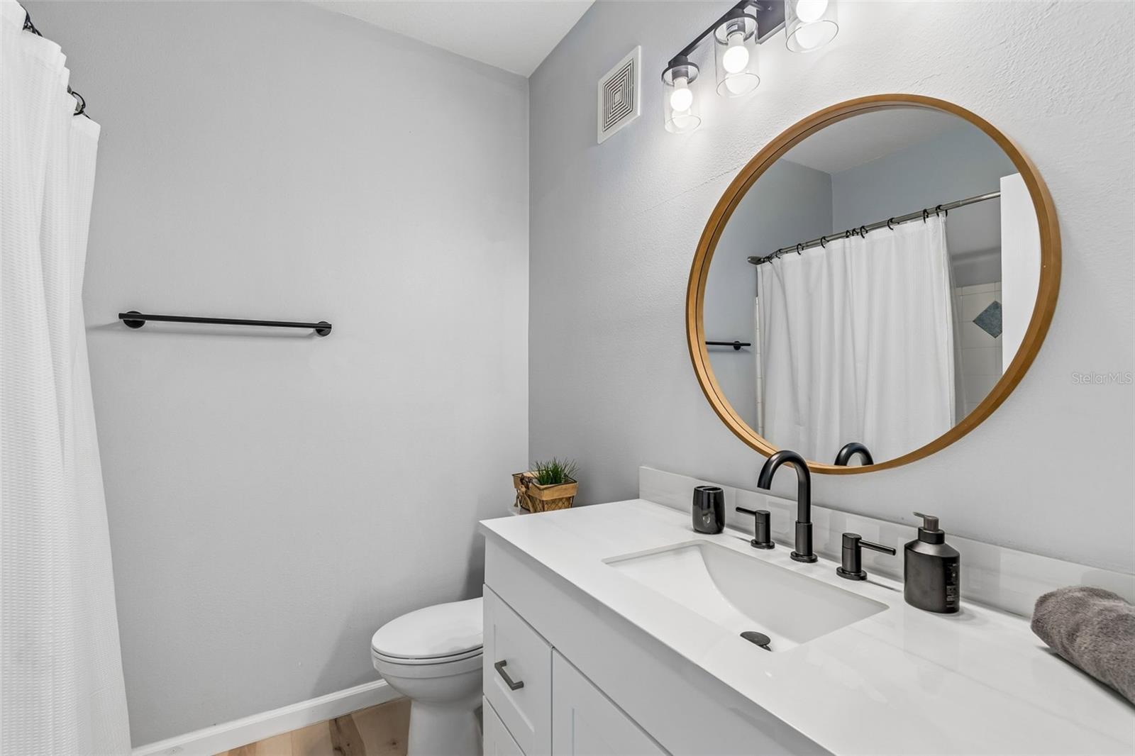 Guest/hallway bathroom with tub and shower combination