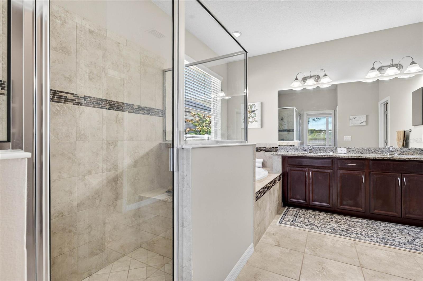 Walk-in shower in Primary Bath