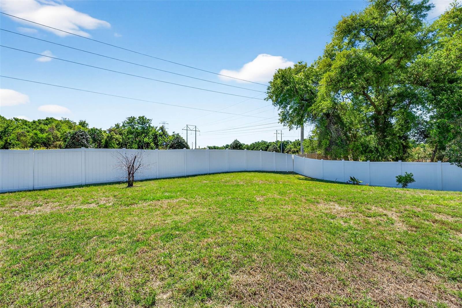 Large back yard with Privacy fence