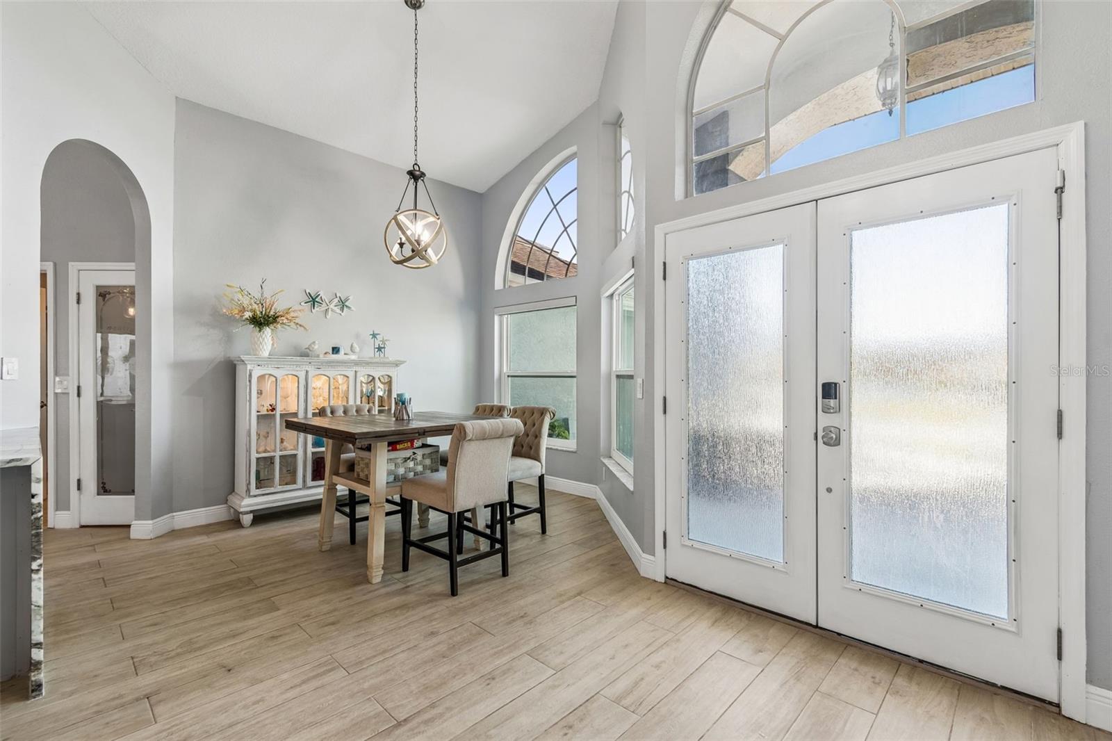 Dining area is just to the right of the front entry.