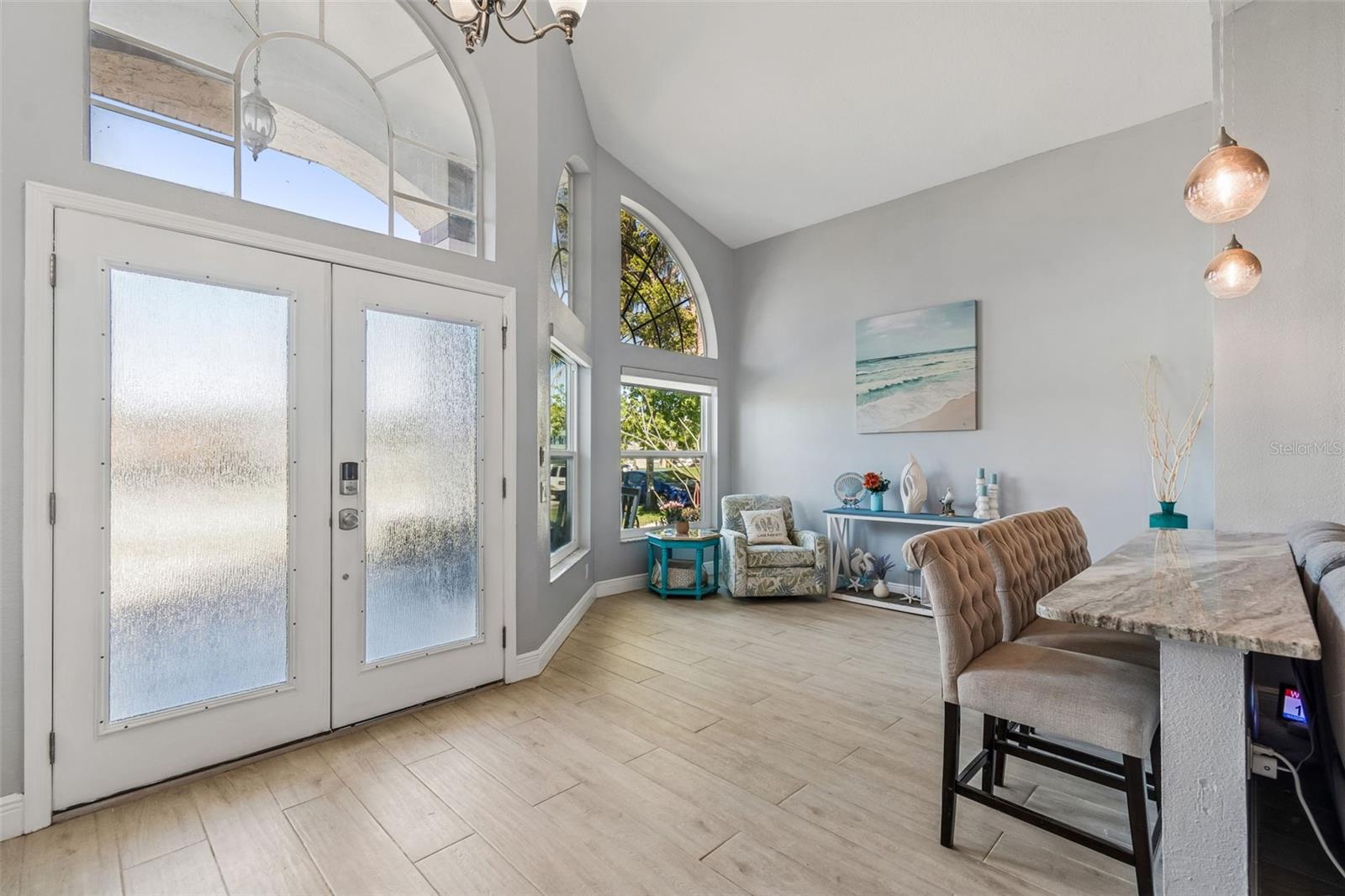 Curl up in that living room chair and gaze at the lake out the window!