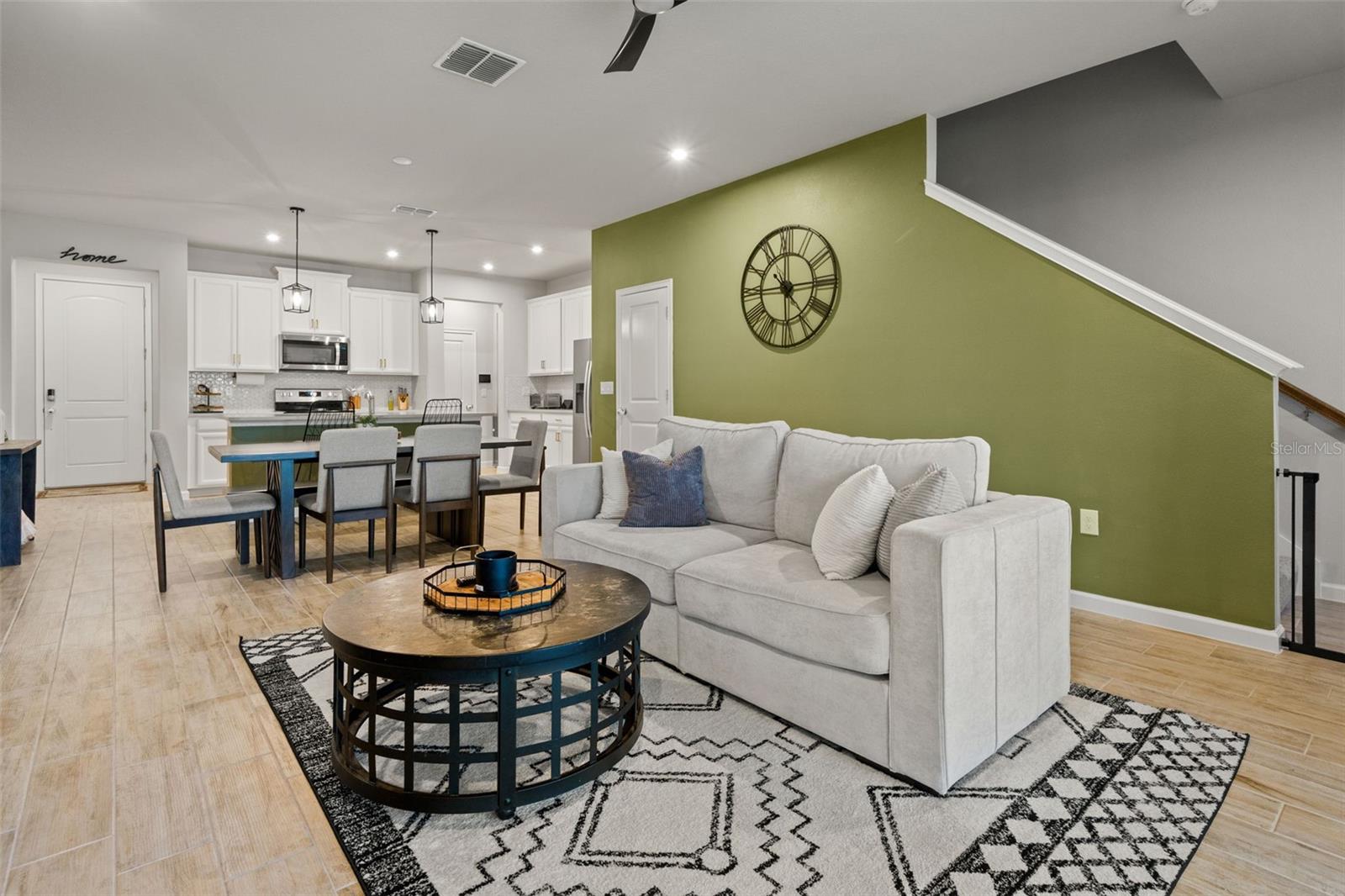 Large over-sized pantry under staircase