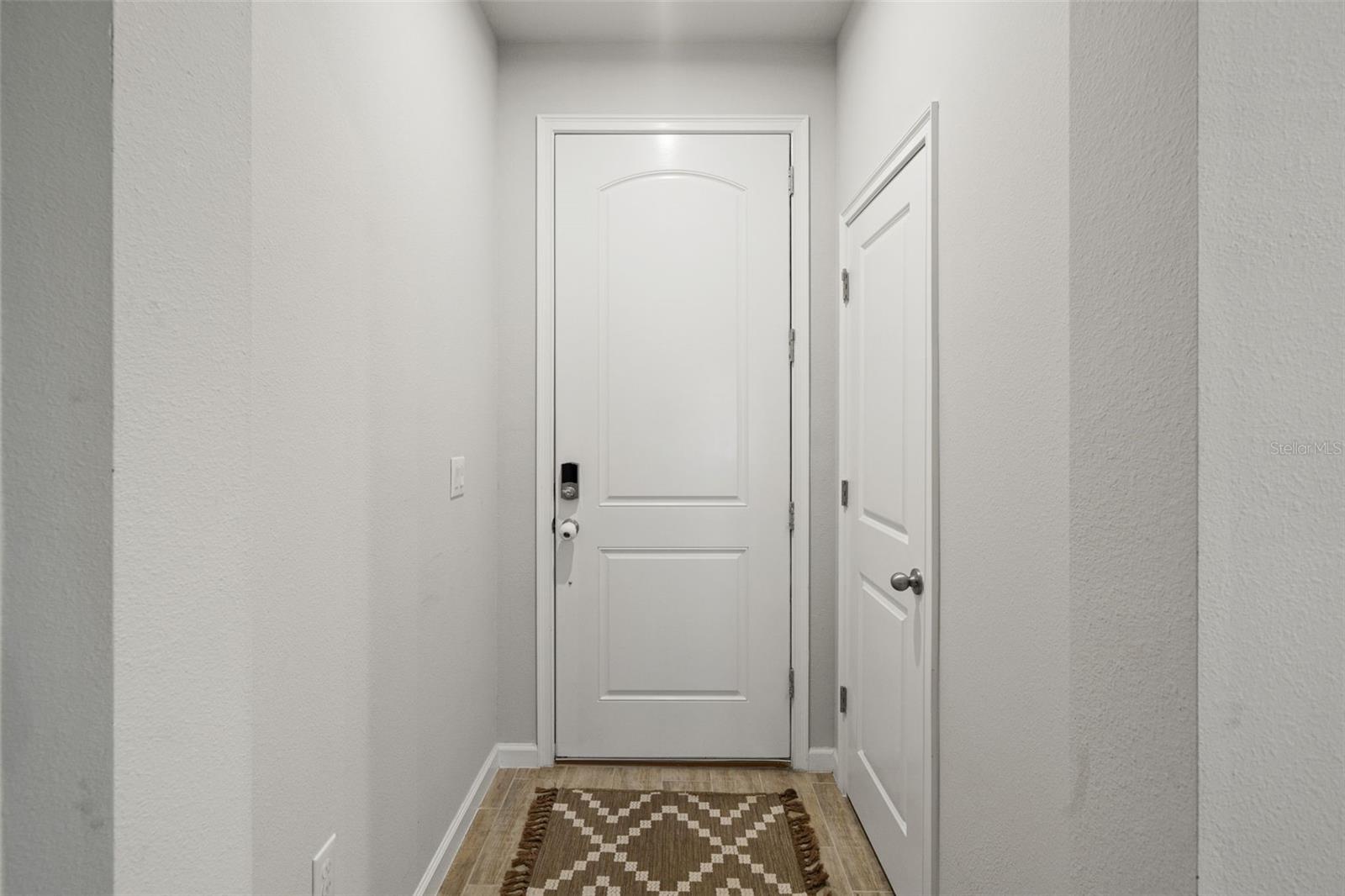 Front entrance with closet