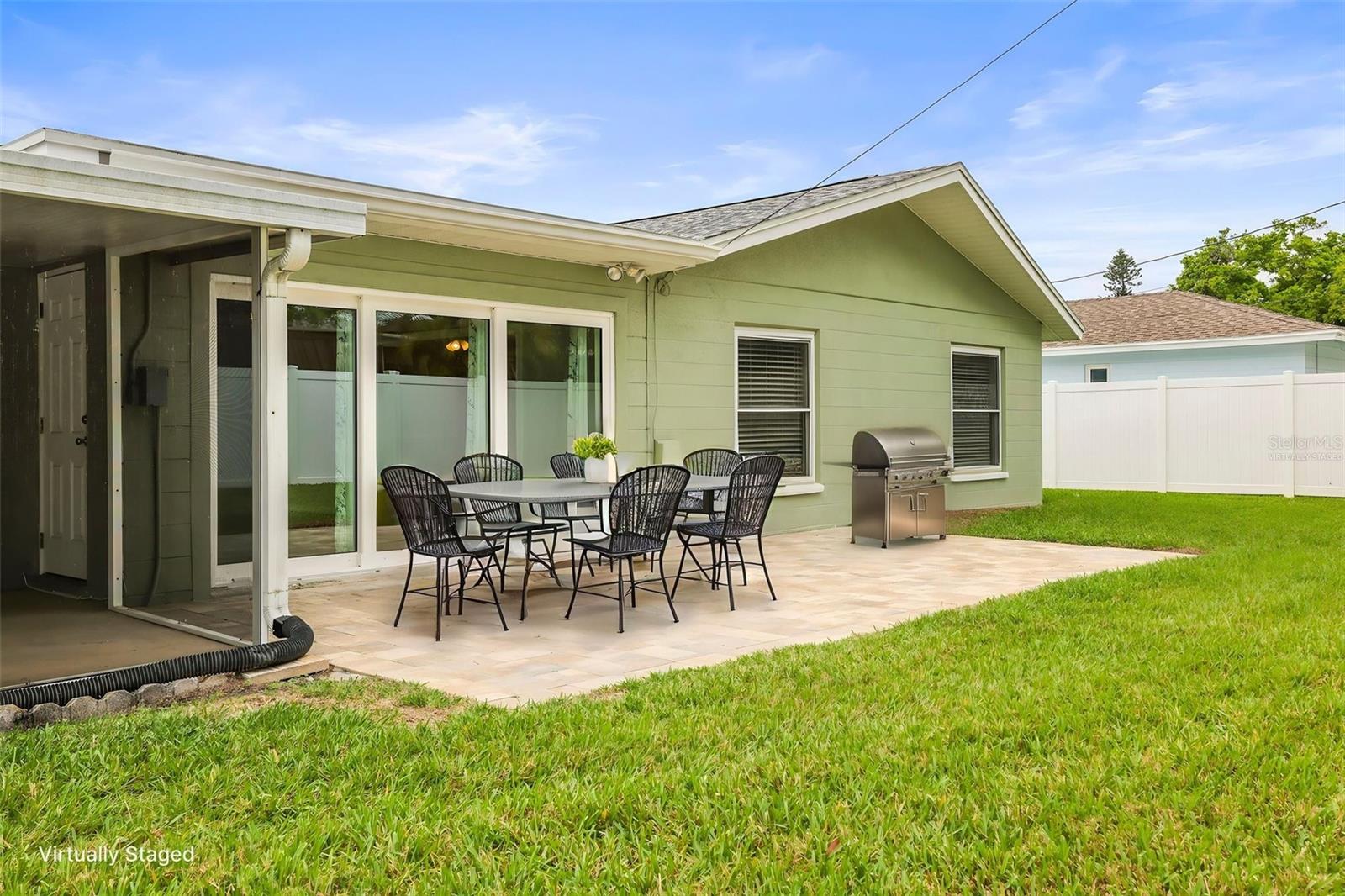 Virtually Staged - Open Paver Patio