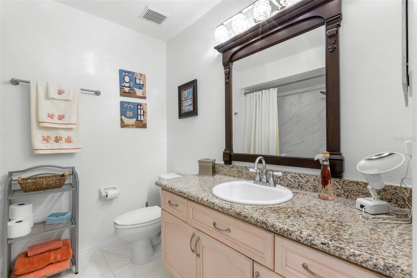 Second full bath with tub/shower combination