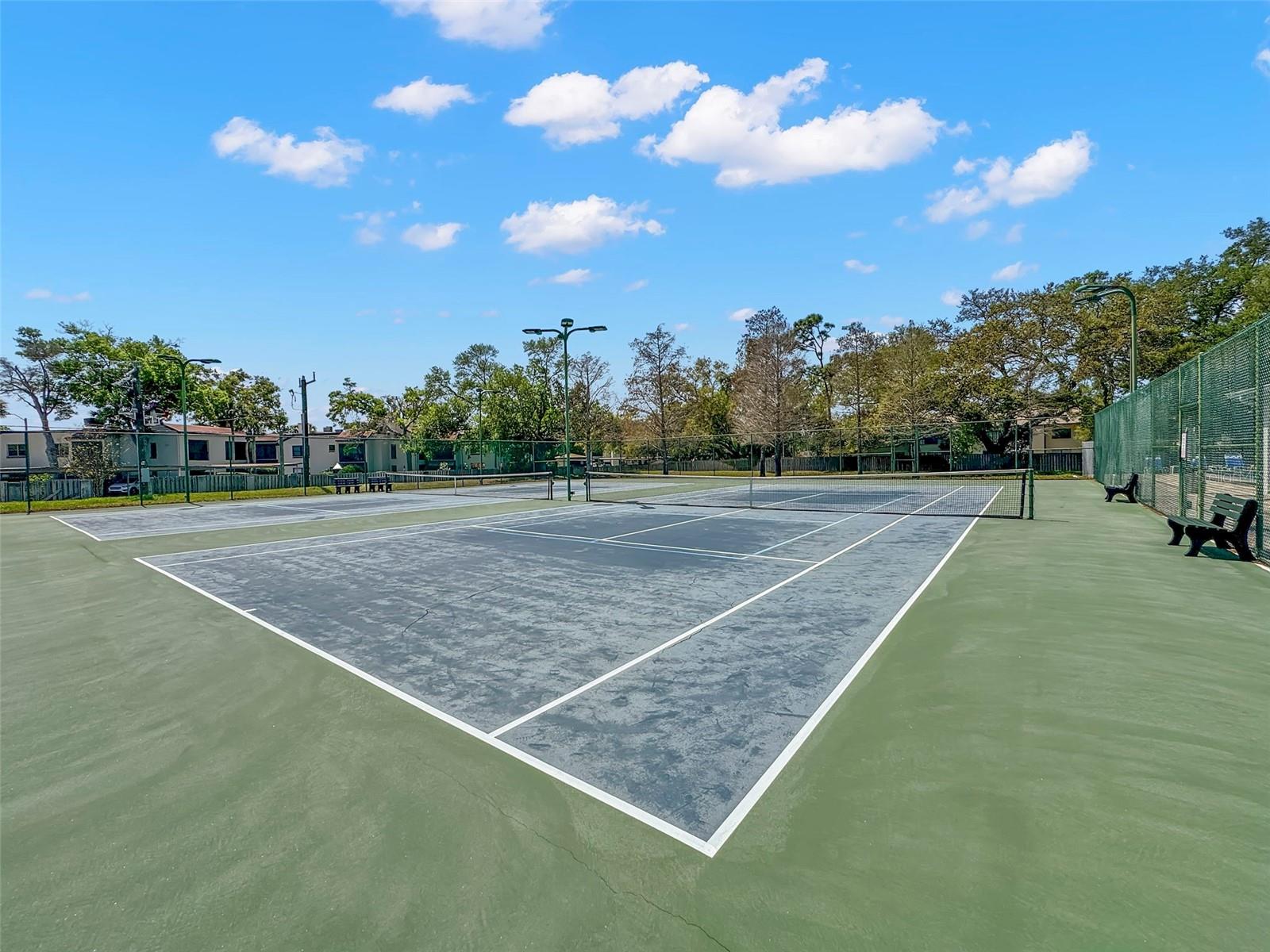 Community tennis courts