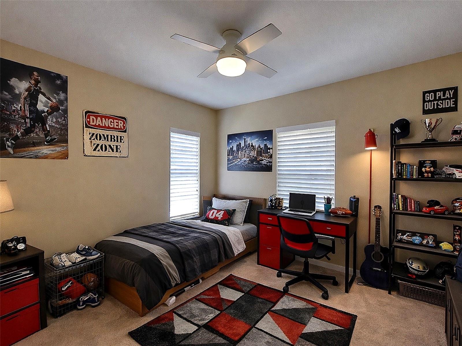 Upstairs Bedroom 3 Virtually staged for decor ideas