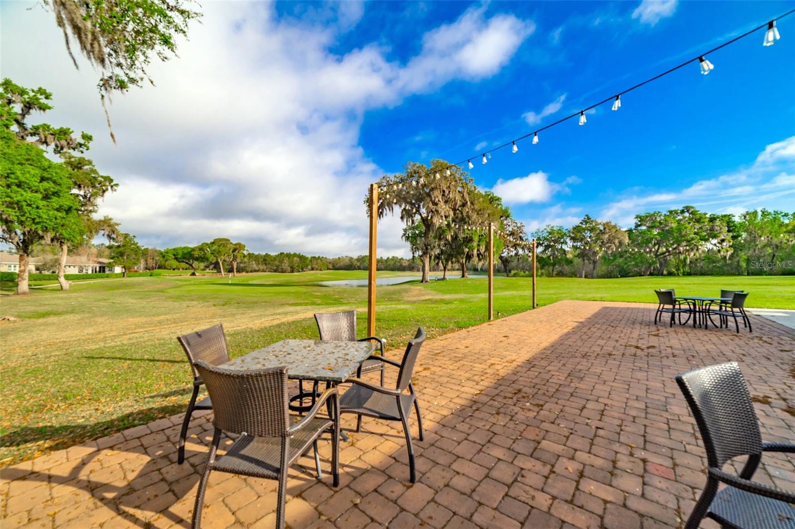Outdoor Area of Restaurant  overlooking Golf Course