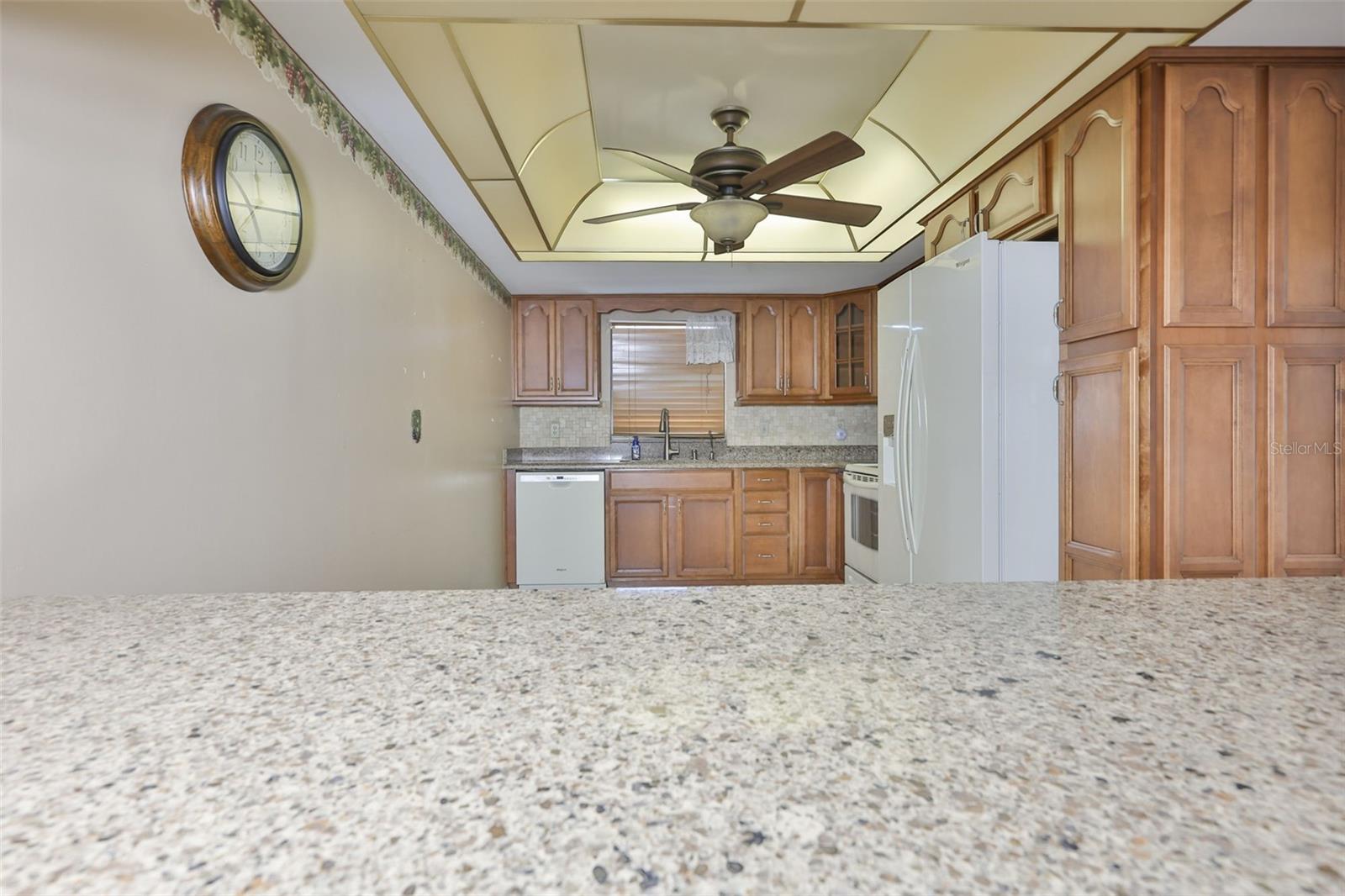 Looking into kitchen